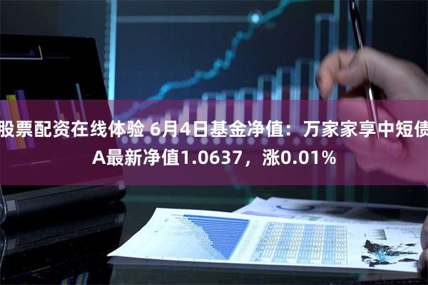 股票配资在线体验 6月4日基金净值：万家家享中短债A最新净值1.0637，涨0.01%